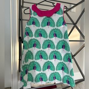 Mini Boden peacock dress 3-4Y size